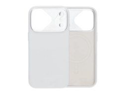 Capa De Silicone Líquido Amru Para Iphone 17 Pro Max Branca