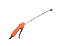 Pistola de ar comprimido para pó com cabo de plástico alongado, acessório industrial resistente.