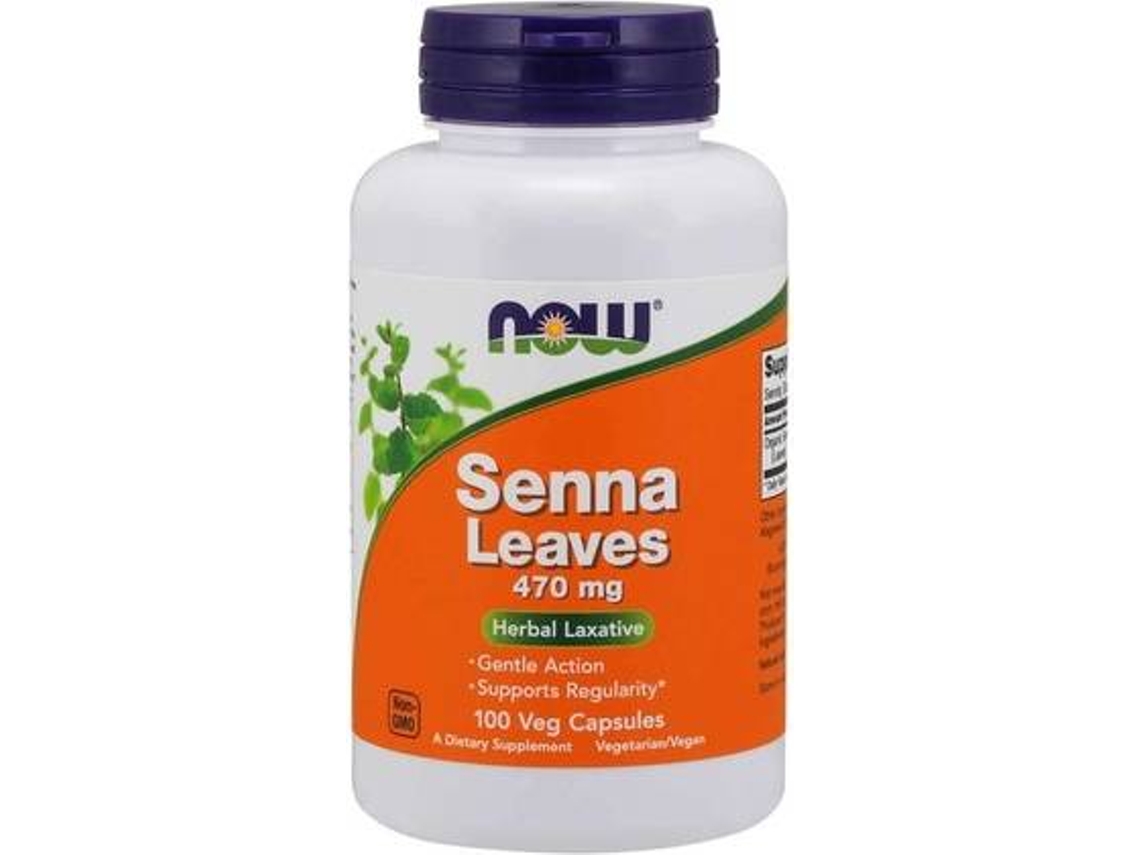 Suplemento Alimentar NOW Folhas De Senna (100 cápsulas vegetais de 470mg)