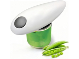 Abridor de latas automático com borda lisa e ímã, toque exclusivo para usuários, eletrodoméstico de cozinha sem esforço, branco, Hexinyigjly