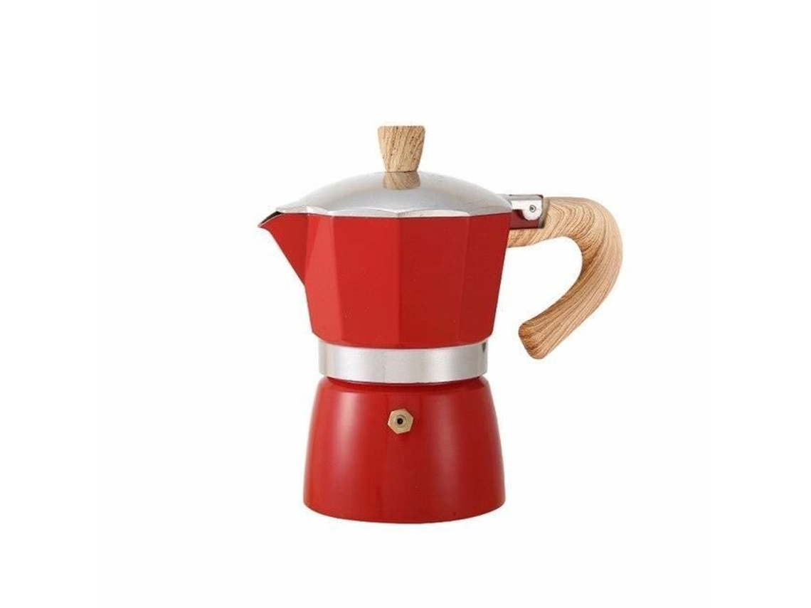 Cafeteira 150Ml Vermelho-Máquina de Café Italiana de Alumínio Estilo Europeu Cafeteira Moka Pote de Gotejamento Concentrado 150Ml 300Ml YWEI
