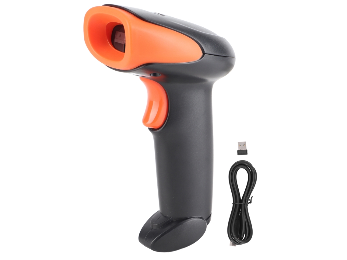 Escáner Inalámbrico De Códigos De Barras Bt, Lector Qr Portátil Con Botón De Rebote Cómodo Para Reparto Y Supermercado