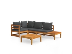 Garden Lounge Set, Garden Lounge Sets Vidaxl Cinzeto Madeira De Acácia (n/a)