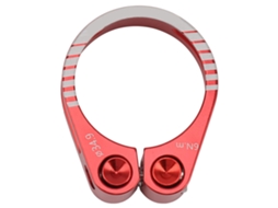 Clamp para cano de assento de bicicleta alumínio ajustável com liberação rápida 34.9mm vermelho para bicicleta de montanha e estrada S/MARCA