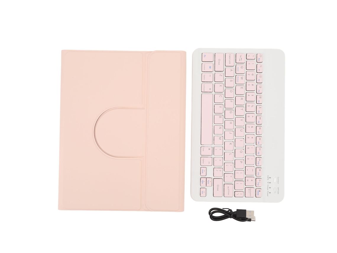 2026zentro-capa Protetora Para Tablet 10.9 Polegadas Com Suporte A Lápis E Teclado Bluetooth Removível Geração 10 Rosa