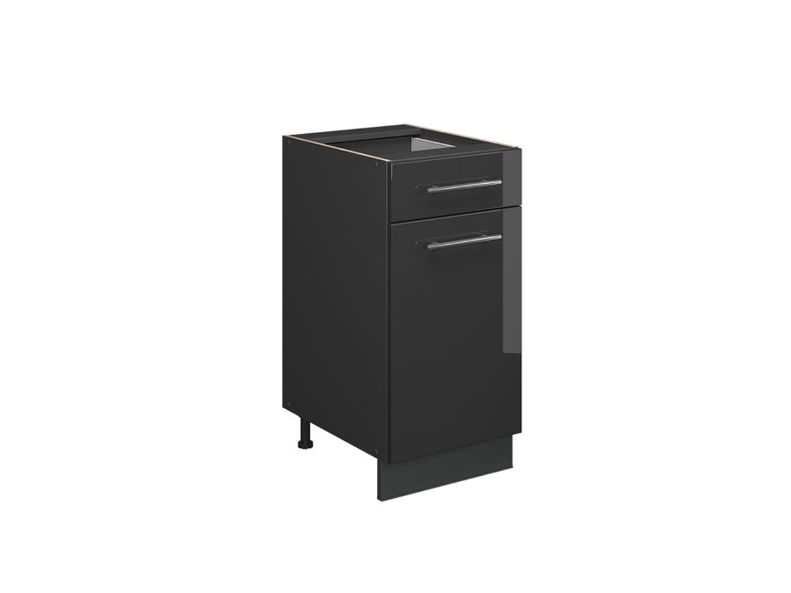 Móvel De Cozinha Fame Line, 40cm Sem Pt, Antracite Alto Brilho, Antracite, Vicco