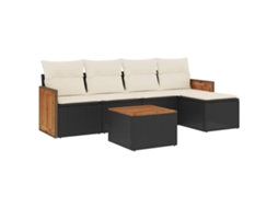 Garden Sofa Set, Garden Sofa Sets Vidaxl Preto Rattan / Vime (n/a)