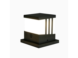 Poste de Luz Solar Preto Tricolor de 4 5 Polegadas, Jardins e Áreas Externas AQUAFORGE