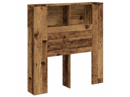 Headboard Cabinet, Headboard Cabinets Vidaxl Marrom Madeira Processada (100 Cm)