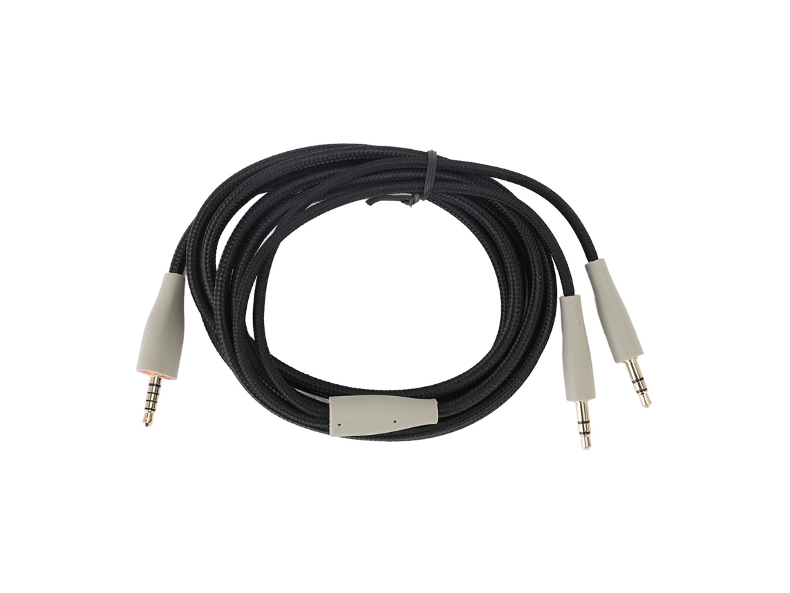 Cable de Repuesto para Auriculares Mmx100, 2 M, 3,5 Mm a Doble 3,5 Mm, Pc Gris