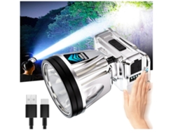 Farol BISBISOUS A106-2 Led de Alta Potência Por Indução Recarregável À Prova D'Água Branco VIGA EUROPE