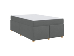 Conjunto 1 Cama Moderna Vidaxl Cinzento Tecido (120 X 200 Cm)
