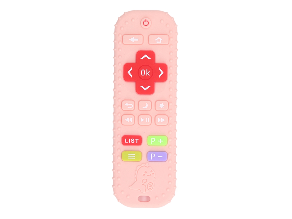 Mali brinquedo Mordedor Controle Remoto Infantil Silicone Dentição Sensorial Números Rosa