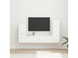 Vidaxl Conjunto De Móvel De Tv 4 Unid. Branco Derivados De Madeira