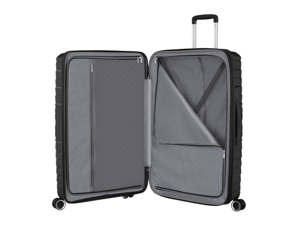 Mala grande preta American Tourister Flytwist, 78 cm, rodas expansíveis de 4 rodas