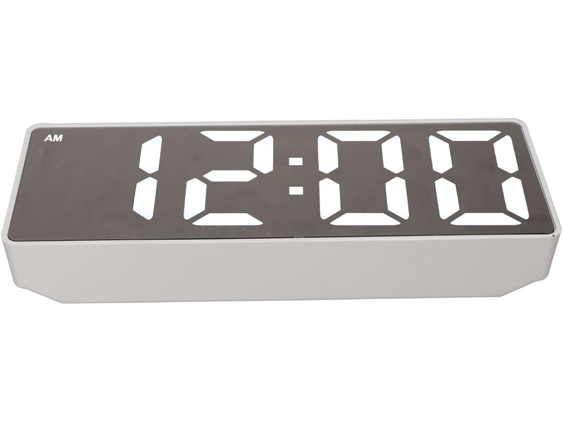 Relógio De Espelho Eletrônico Led Com Função Soneca, Despertador Digital, Visor De Temperatura E Doi Gokoco