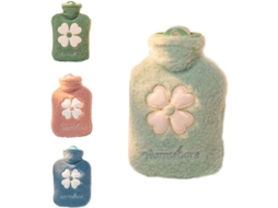 Bolsa De Água Quente De Peluche Cartoon Portátil Mini 1000ml Verde Menta