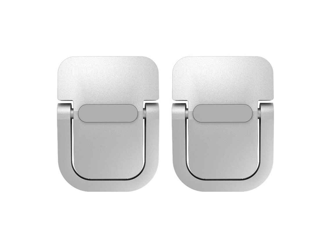 2pcs Suporte para Laptop de Liga de Alumínio Dissipação de Calor Portátil Prata
