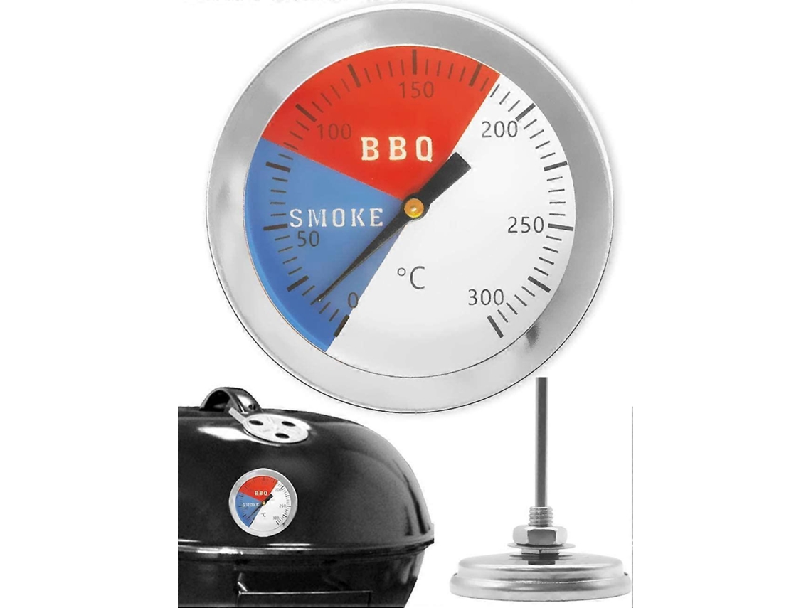 Termômetro Analógico De Cozinha Para Grelha, Defumador, Panela E Frigideira, Diâmetro 5,2 Cm, 0°c 300°c Aquaforge