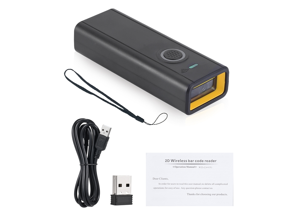 Leitor de Códigos de Barras 1d/2d Sem Fio Usb Mini Portátil para Estoque Compatível Win/linux/mac | S/MARCA