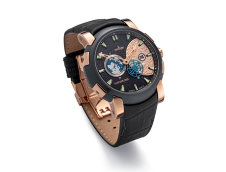 Relógio masculino automático Mars Explorer Kronsegler Rose Black com superluminova