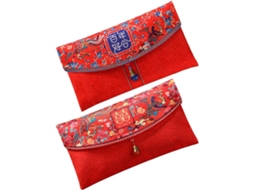 Conjunto De 2, Perfeitos Para Festas De Casamento., Porta-moedas Vermelhos Da Sorte Chinesa
