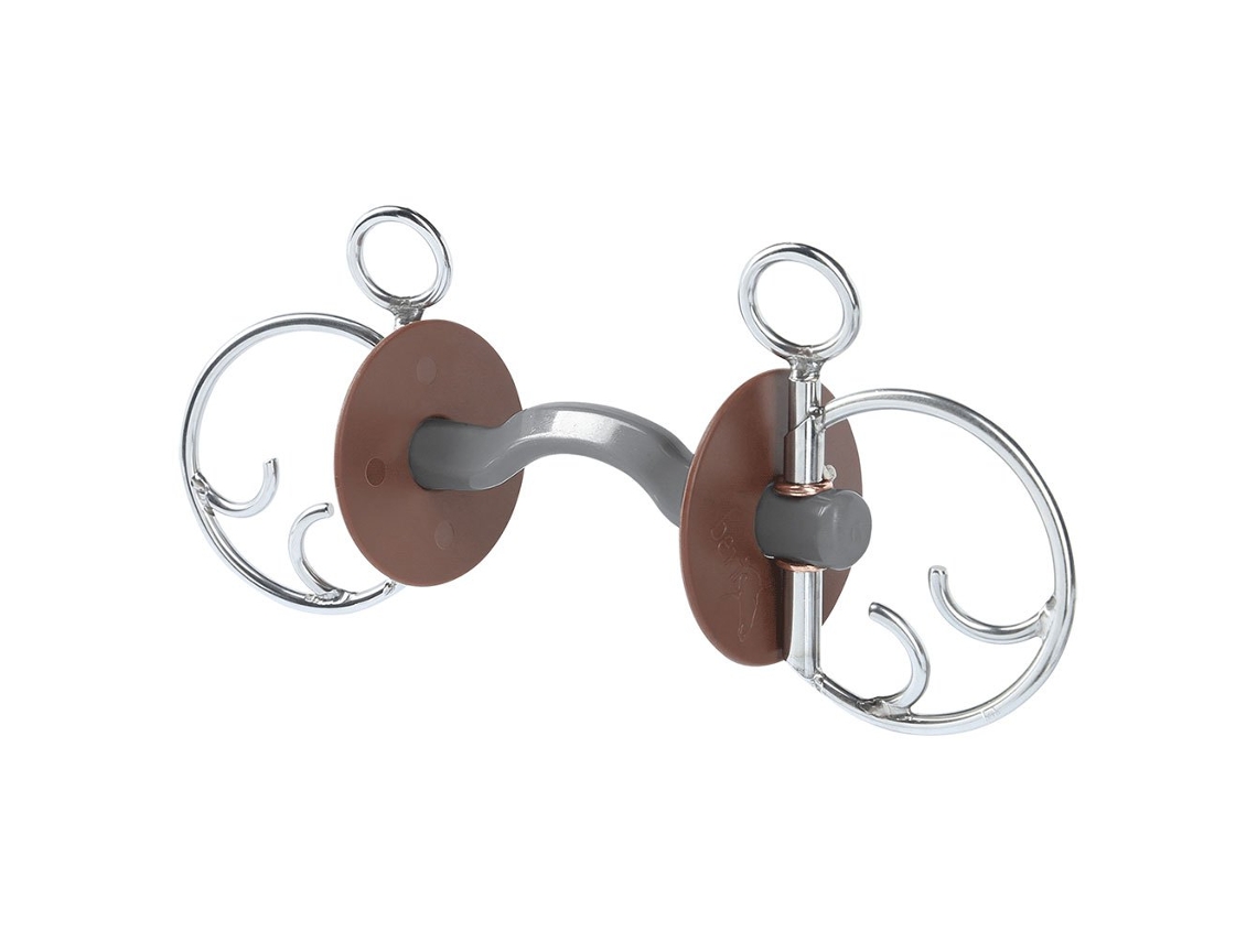 Hard Bit Kimblewick Konnex Snaffle Dourado 140 Mmberis