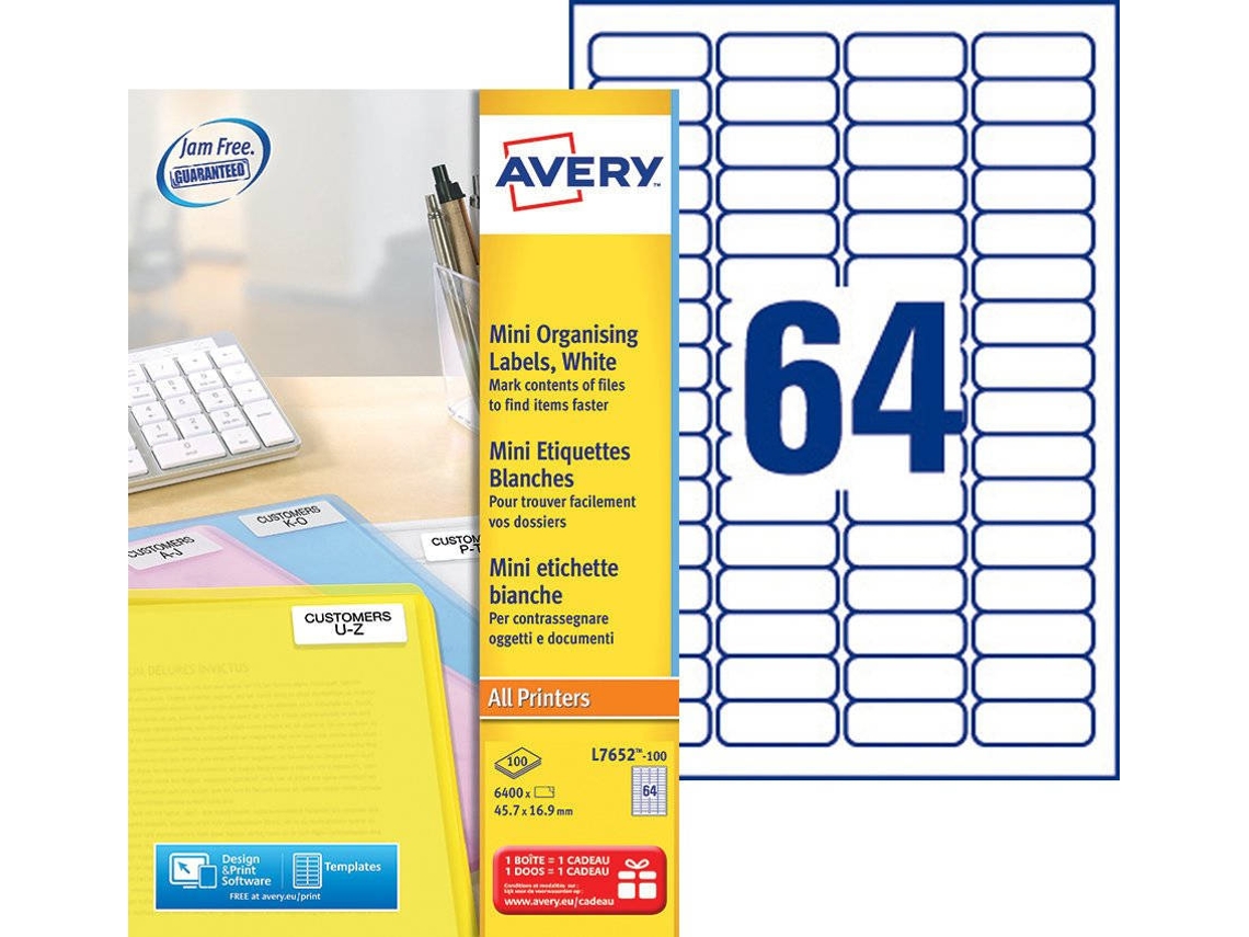 Etiquetas Autocolantes AVERY L7652-100