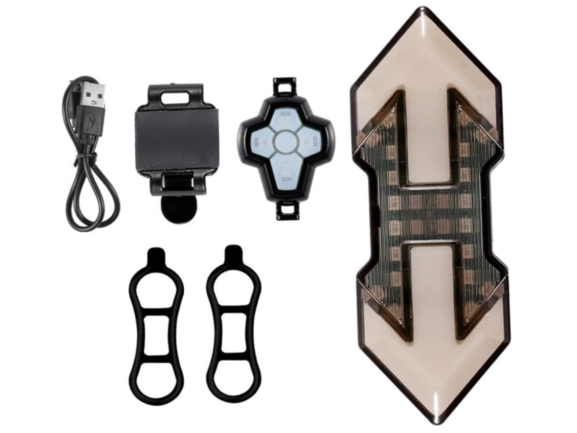 Luz Dianteira Da Bicicleta Luz De Segurança De Advertência Luz Traseira Da Bicicleta Lâmpada Indicadora Usb Luzes Traseiras Abs Yizhood (preto)