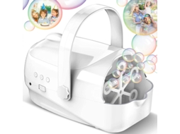 Primerox máquina de Bolhas Automática 3 Velocidades Bateria 6c Branco para Festas Casamento