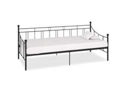 Estructura de sofá cama de metal negro de 90 x 200 cm