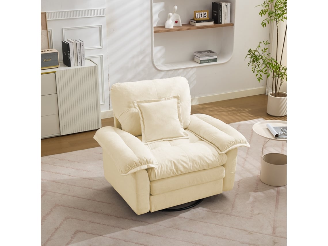 Cadeira Chenille 360° Com Almofada