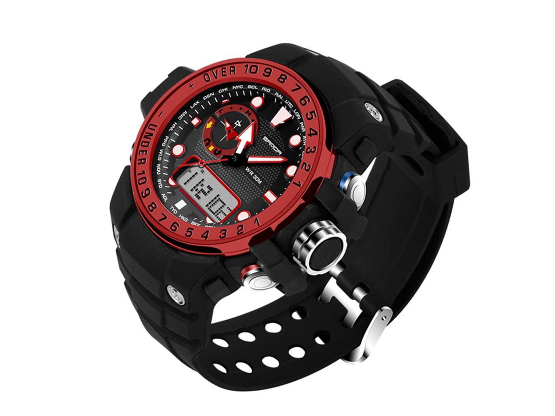 Reloj Deportivo Hombre Multifuncional Luz Nocturna Calendario Analógico Impermeable