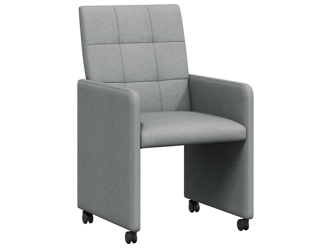 Conjunto 2 Cadeira De Jantar Vidaxl Cinzento-claro Tecido (58 X 65 X 94 Cm)