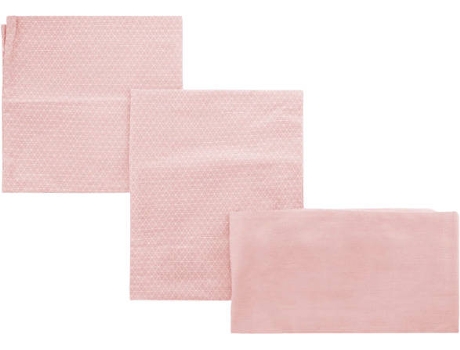 Lençóis de Berço  Be Moon Rosa (3Ps - 80x120 cm)