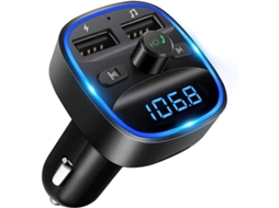Transmissor Fm Bluetooth, Carregador de Carro com Dois Portos Usb, Reprodutor Mp3 Sem Fio, Chamadas Hands free