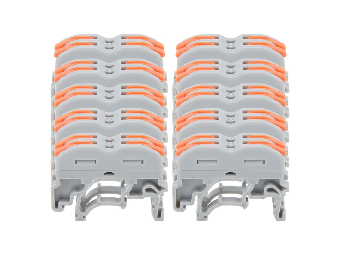 Conector De Cabo De Palanca Tipo Din Rail Para Conexión Elétrica, 2 Entradas Y 2 Salidas, Terminal De Cabo Elétrico