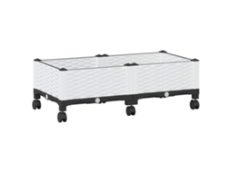 Conjunto 1 Vaso De Jardim Vidaxl Branco Polipropileno (80 X 40 X 33 Cm)