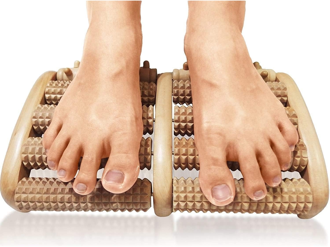 Lurelia Rolo De Massagem Para Pés, Fascite Plantar, Madeira, Uso Diário, Recuperação Muscular