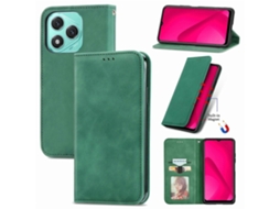 Capa De Celular De Couro Com Flip Magnético Retro Skin Feel