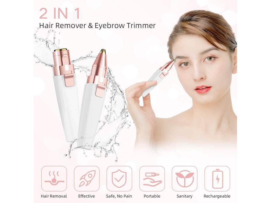 Aparador Elétrico Facial para Sobrancelhas 2 em 1 AQUAFORGE