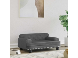 Vidaxl Cama 70x45x30 Cm Veludo Cinzento-escuro