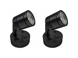 Lâmpada Led Para Veículos Dc 12v, 6000k Luz Natural, 3w Econômica, Ângulo Ajustável, 2 Unidades Preto 9x6x4cm