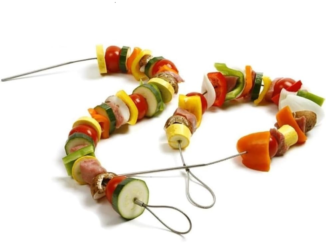 Juego de 2 brochetas flexibles de acero inoxidable Sunny Spaces