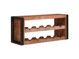 Vidaxl Escorredor De Vinho 100 X 45 X 33 Cm Madeira Recuperada Maciça