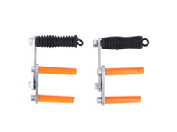 Conjunto de 2 grampos portáteis para levantar e manusear painéis de drywall, vidro, azulejo e madeira compensada.