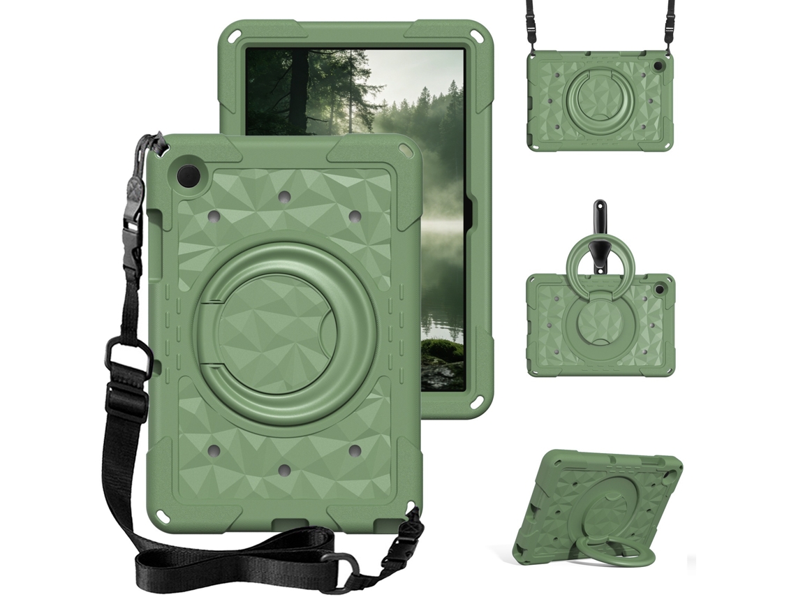 Tressino Capa Tablet Para Samsung Galaxy Tab A11 Plus 11 Polegadas (2025) Resistente A Quedas Com Suporte Giratório De 360 ​​graus, Verde