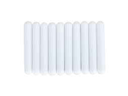 10 Peças Barra De Agitação Magnética Profissional 60x9mm Revestida Com Ptfe Para Laboratório Branco