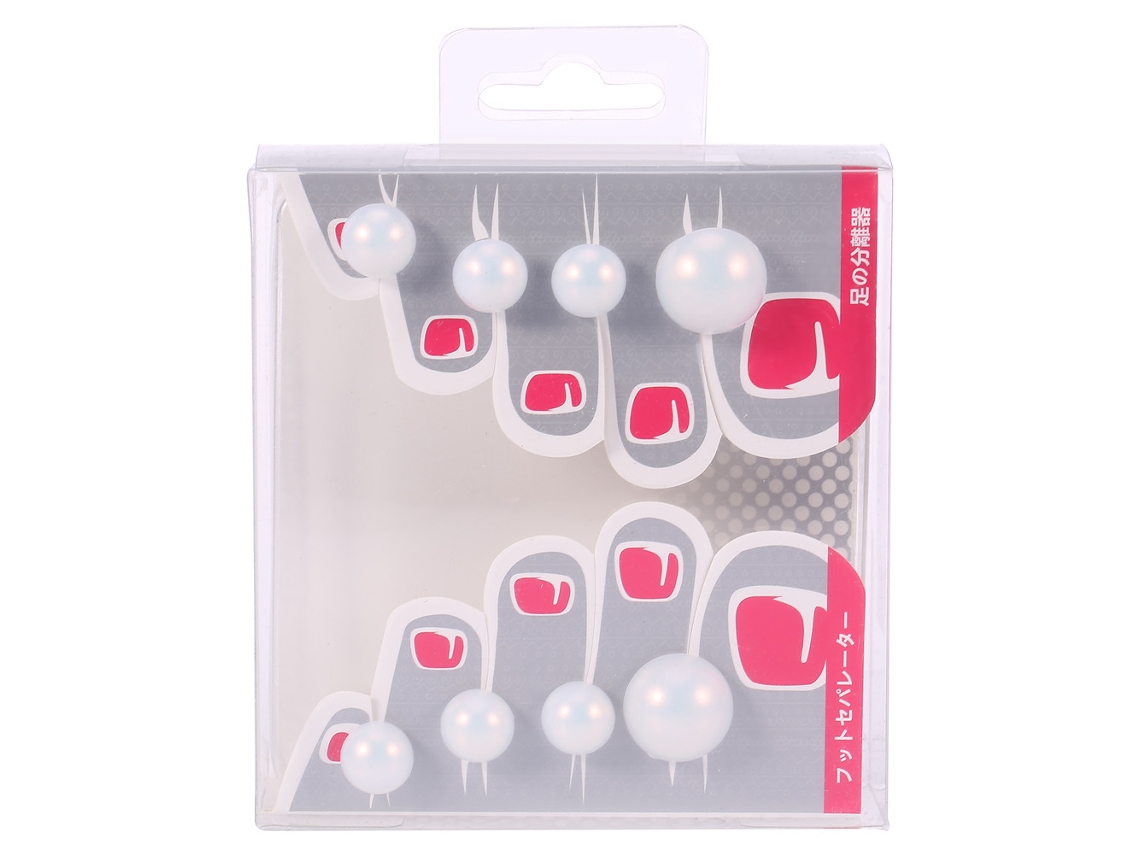 8pcs Conjunto Separadores De Dedos De Silicone Ortóticos Pé Ferramentas De Pedicure Pérola 3