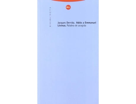 Livro Adiós A Emmanuel Lévinas de Jacques Derrida (Espanhol)